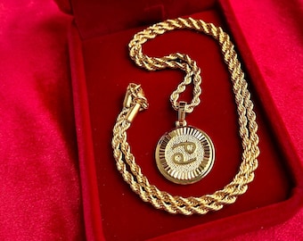 Gold Zodiac Necklace (Unisex)