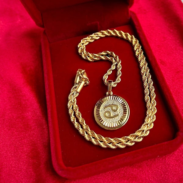 Gold Zodiac Necklace (Unisex)