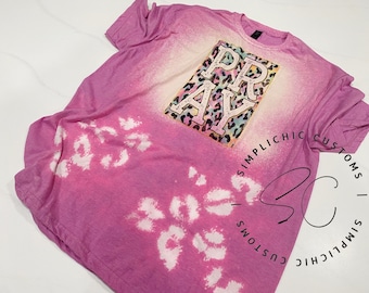 PRAY leopard print bleached t-shirt