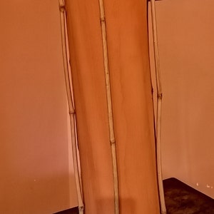 Louis Sognot floor lamp in 60s bamboo