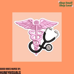 Caduceus Magnet | Fridge Magnet | Car Magnet | Decorative Magnet | Bulletin Board Magnet | Locker Magnet | Weatherproof Magnet | Nurse | 4&#39;