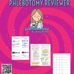 NHA phlebotomy reviewer | Digital, PDF, Printable, 11 pages with fill in the blanks table for tubes, study pack, CPT, pass your exam!