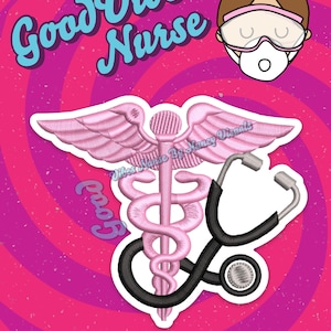 Caduceus embroidery | PES | Nursing | Nurse |Patterns