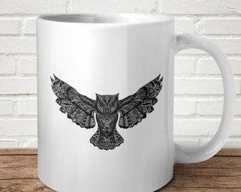 Owl Mug Funny Offensive Birthday Gift Present Alternative Dark Bird Night Tea Coffee