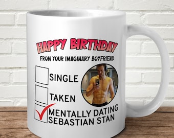 Sebastian Stan Secret Boyfriend Mug Happy Birthday Gift Present Super Hero Bucky