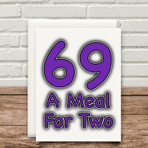 69 Carte Un repas pour deux drôle d'anniversaire Noël Saint-Valentin Fête des Mères Fête des Pères 300 g/m²