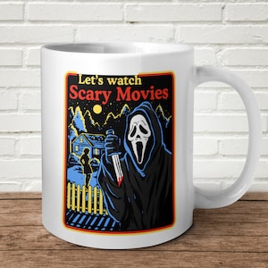 Scary Movie Mug Gift Halloween Tick Or Treat Scary Haunted Fun Gift Slasher Colt Present Nostalgic