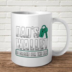 A carteira do papai está fechada para o dia caneca engraçada presente para crianças pai papai presente dia dos pais aniversário natal