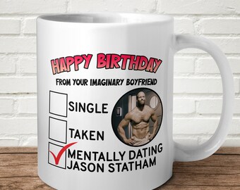 Jason Statham Secret Boyfriend Mug Happy Birthday Gift Present Super Hero Sexy Man