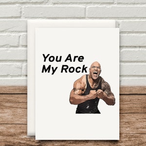 You Are My Rock-kaart Grappige verjaardag Kerstmis Valentijnsdag Moederdag Vaderdag 300 gsm Dwayne