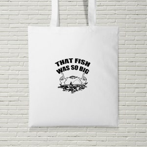 Dieser Fisch war so große Tragetasche Lustig Offensive Geburtstagsgeschenk vorhanden Rude Joke Alternative Angeln Entspannend