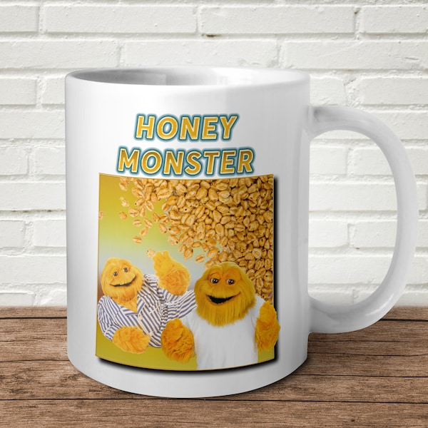 The Honey Monster Mug Homage TV Throwback 80's 90s Classic Cereal Tasty Nostalgic