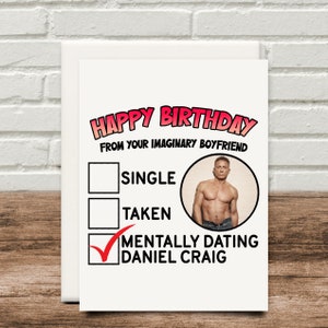 De Tu Novio Imaginario Daniel Craig Divertido Cumpleaños Navidad San Valentín Día de la Madre Día del Padre 300gsm
