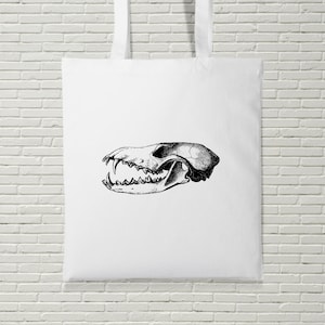 Skull Tote Bag Funny Offensive Birthday Gift Present Alternative Darkness Art