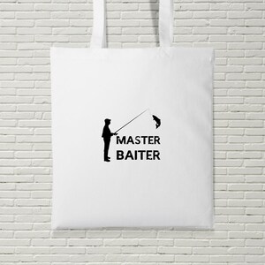Master Bater Einkaufstasche Angeln Wortspiel Lustig Offensive Geburtstagsgeschenk Geschenk Rude Joke Alternative