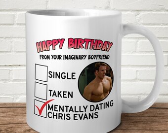 Chris Evans Secret Boyfriend Mug Happy Birthday Gift Present Sexy Man Super Hero Cap