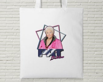 Pat Butcher Homage Tote Bag Shopping Soap Tv Present Gift Birthday Drama London Christmas Fun