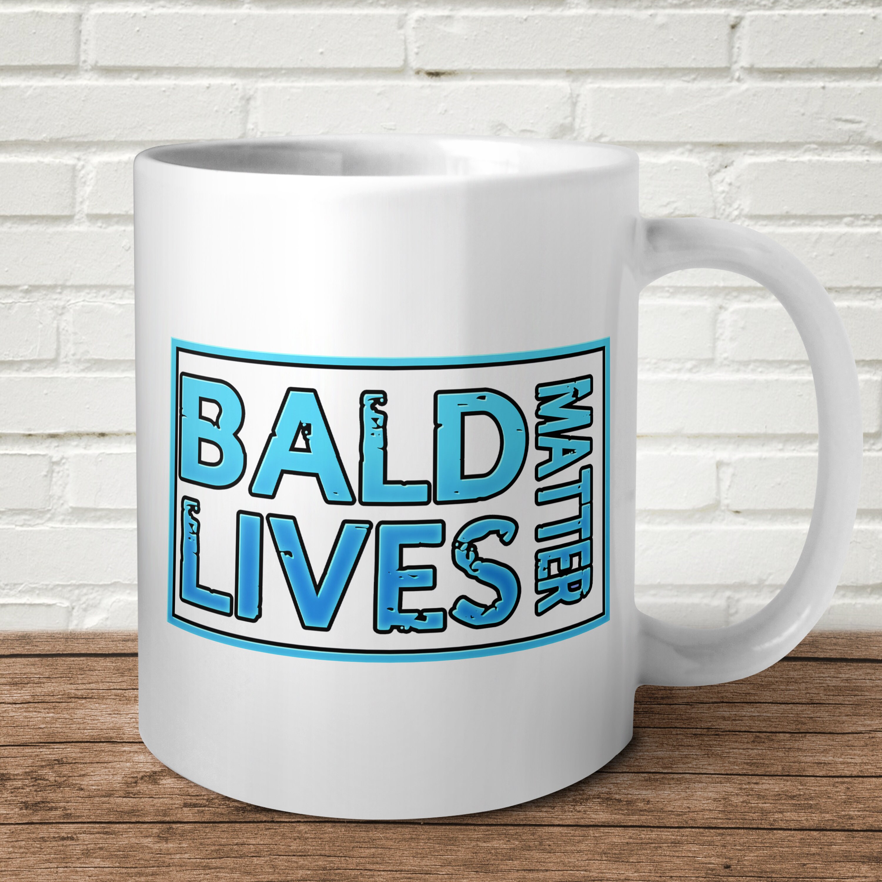 Bald Lives Matter Mug Gift Present Birthday Fathers Day Funny Fact Joke Balding No Hair