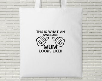 Bolsa de tela con el aspecto de una madre increíble, divertida broma musical, regalo de cumpleaños, alternativa, Día de la Madre