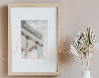 Roman Temple Watercolor | Architectural Watercolor | Antique Wall Decor PRINTABLE Digital Download