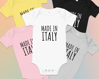 Made in Italy Onesie, Italian Baby Bodysuit, Italy Pregnancy Announcement