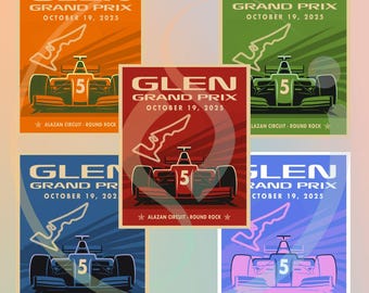 Custom F1 Poster | Vintage Grand Prix Race Track Art (Digital Download)