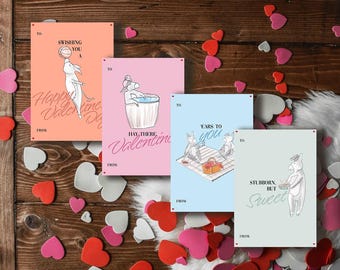 Donkey Valentine’s Day Cards – Funny Animal Valentine Printable – Instant Download Classroom Valentines