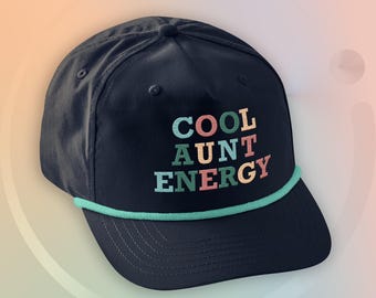 Cool Aunt Energy Embroidered Baseball Cap - Gift for Aunts