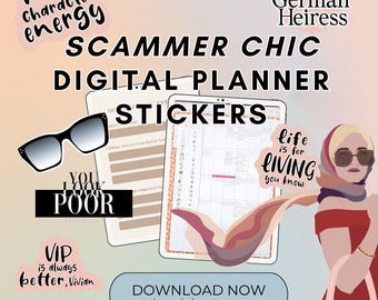 Anna Delvey Stickers: Netflix Quote Icons for Digital Planner (PNG Download