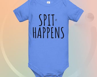 Shit Happens (Spit Happens) Baby Onesie, Funny Baby onesie