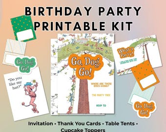 Go Dog Go Birthday Party Printables | Dr Seuss Theme (Digital Download)