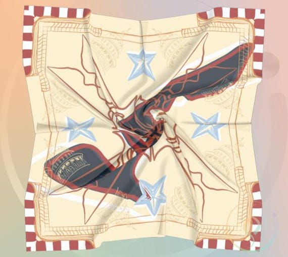 COTA F1 Silk Scarf: Austin Grand Prix Hand-Drawn Design