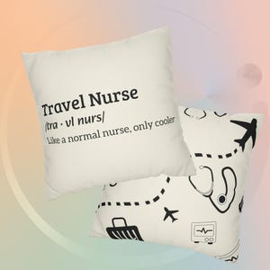 Travel Nurse Definition Pillow | Square Pillow Case