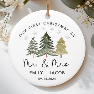 Our First Christmas As Mr and Mrs Ornament, First Christmas Married Ornament, Personalized Married Christmas Ornament, Marriage Gift