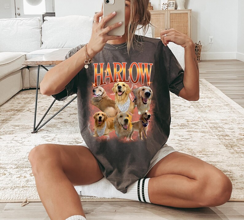 Comfort Colors Custom Dog Shirt, Custom Pet Shirt, Custom Bootleg Shirt, Bootleg Rap Dog Shirt, Custom Design Tshirt, Custom Picture T-Shirt image 2