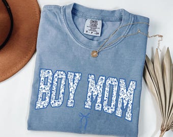 Comfort Colors® Boy Mama Shirt, Toile Floral Boy Mama Shirt, Pregnancy Announcement Boy, Mama of Boys Shirt, Mother's Day Gift, Boy Mom Tee