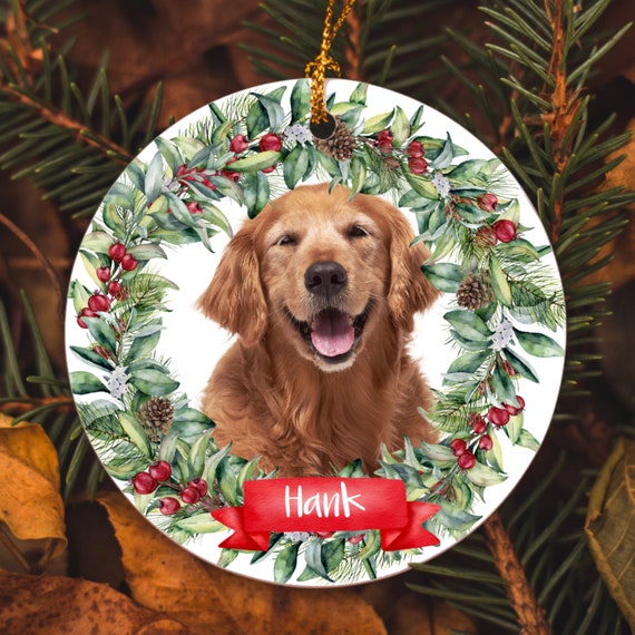 Personalized Dog Ornament, Pet Photo Ornament, Custom Pet Christmas Ornament, Pet Portrait Keepsake, Dog Lover Gift, Custom Pet Ornament