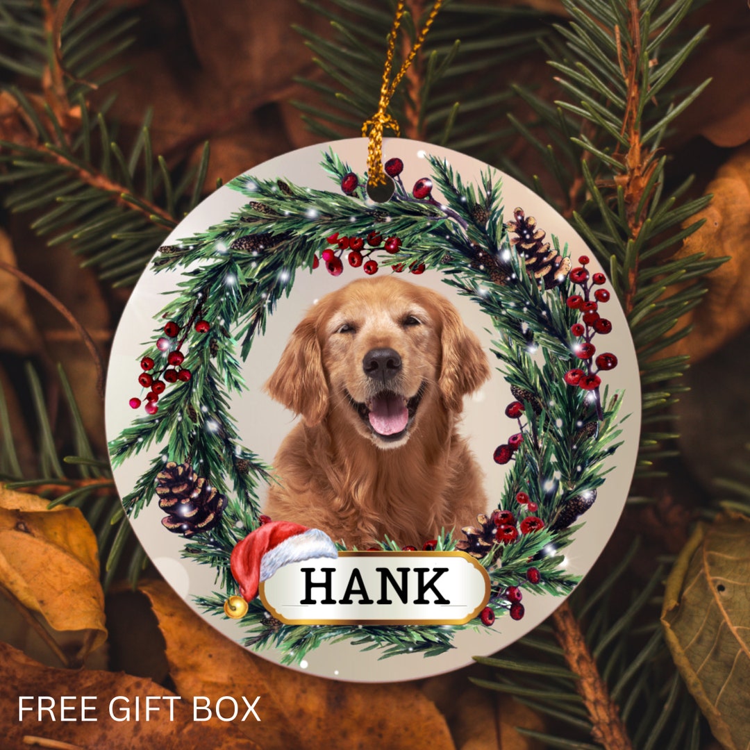 Personalized Dog Ornament, Custom Pet Christmas Ornament, Dog Photo ...