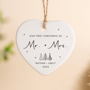 Personalized First Christmas As Mr and Mrs Ornament, Mr and Mrs Ornament, First Christmas Married Ornament, Married Ornament, Married Gift