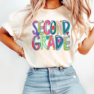 Second Grade Teacher Shirt, Comfort Color Teacher Shirt, 2nd Grade Teacher Shirt, Back to School Shirt, Teacher Appreciation