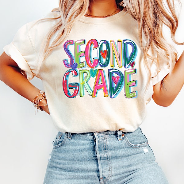 Second Grade Teacher Shirt, Comfort Color Teacher Shirt, 2nd Grade Teacher Shirt, Back to School Shirt, Teacher Appreciation
