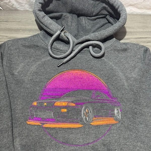 R32 Skyline Sunset Embroidered Hoody - Adults and Children