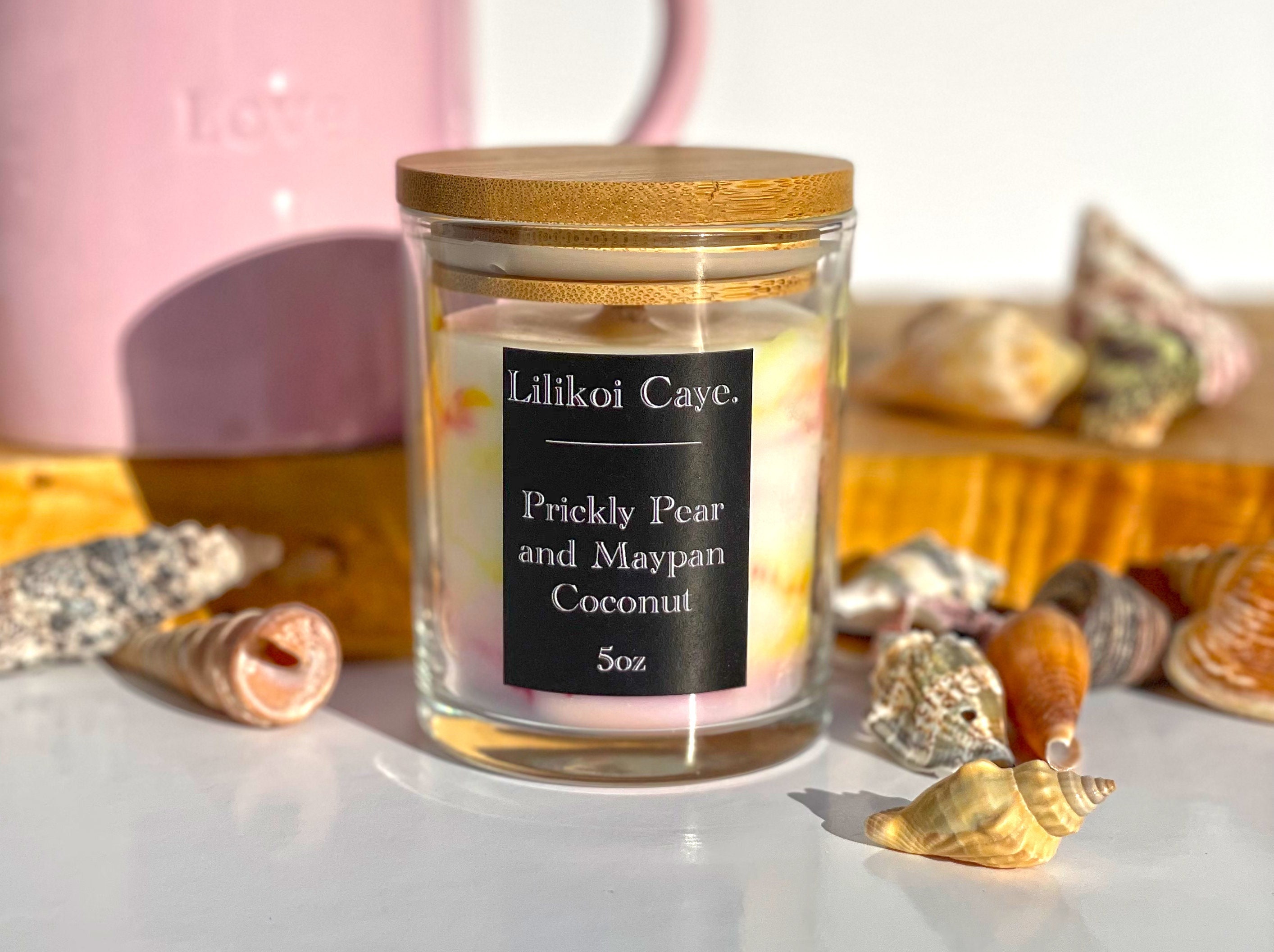 Prickly Pear & Maypan Coconut Signature Marbled Candle Lilikoi Caye ...