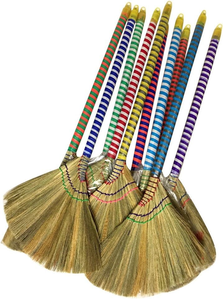 Authentic Handmade Asian Brooms 3 Packs Premium Vietnamese Straw Brooms