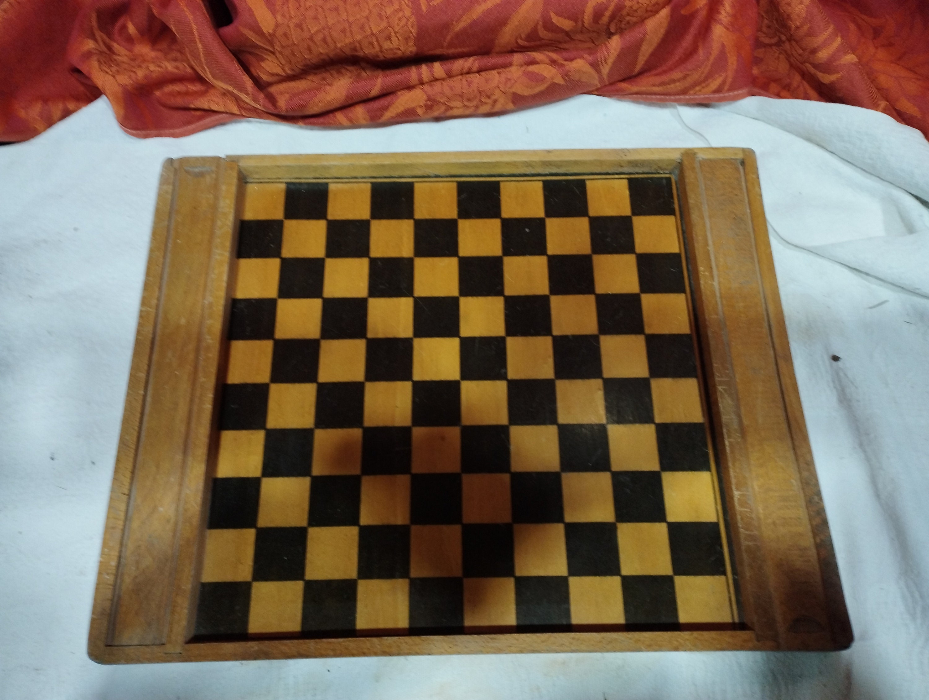 Jeu Ancien Dada De Luxe – Petits Chevaux En Bois Et Velours – Vintage