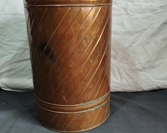 old copper umbrella stand