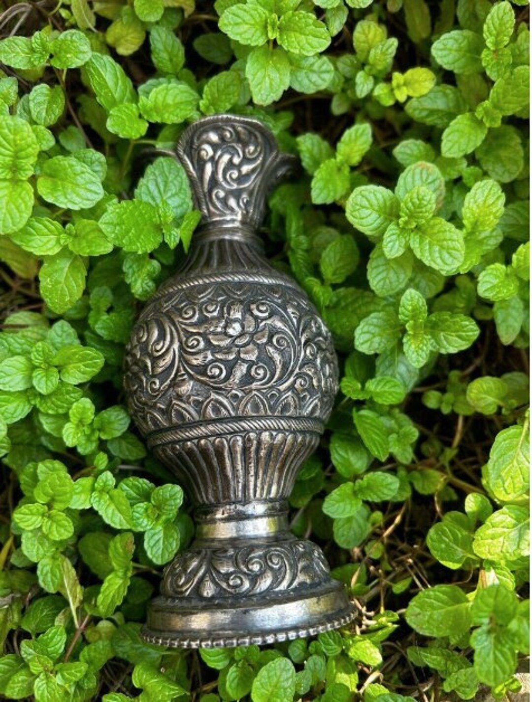 925 Sterling Silver Antique Ethnic Flower Vase Handicrafted for Home Decor Victorian Silver