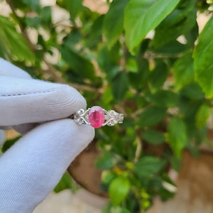 Natural Ruby Ring In 18k Solid Gold Ring Women Ring Handmade Ring Solitaire Ring Anniversary Ring Oval Ring Gemstone Ring Gifts For Her