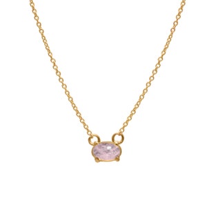 Colar com pingente de morganita natural cor pêssego 0,5 CTW 18k colar com pingente de ouro maciço presente para o amor Boho colar solitário colar presentes