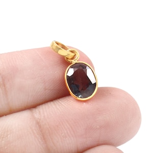 Natural London Blue Topaz Pendant in 18k Solid Yellow Gold For Women Minimalist Pendant Handmade Pendant Bezel Setting Gold Dainty Pendant